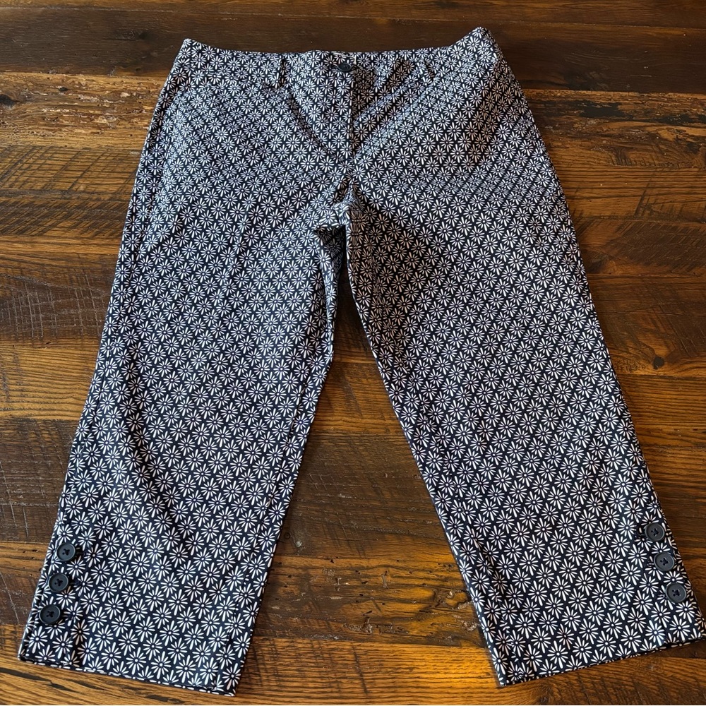 Ladies Talbots Size 10p Navy Blue Cropped Trouser - LIKE NEW!!